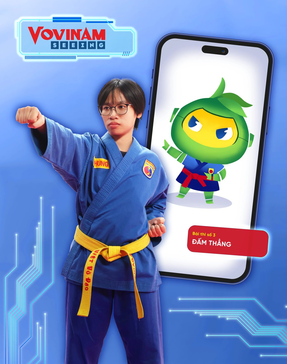 Võ sư ảo Bamboy trên điện thoại